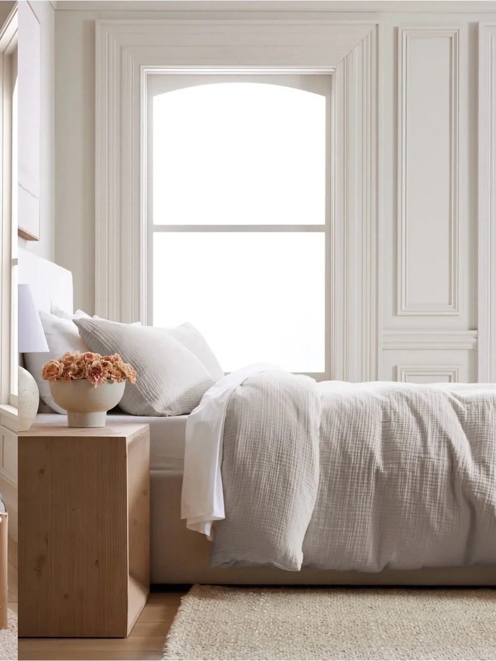 Quince Organic Cotton Gauze Duvet Cover Set King/Cali King Color: Light Gray